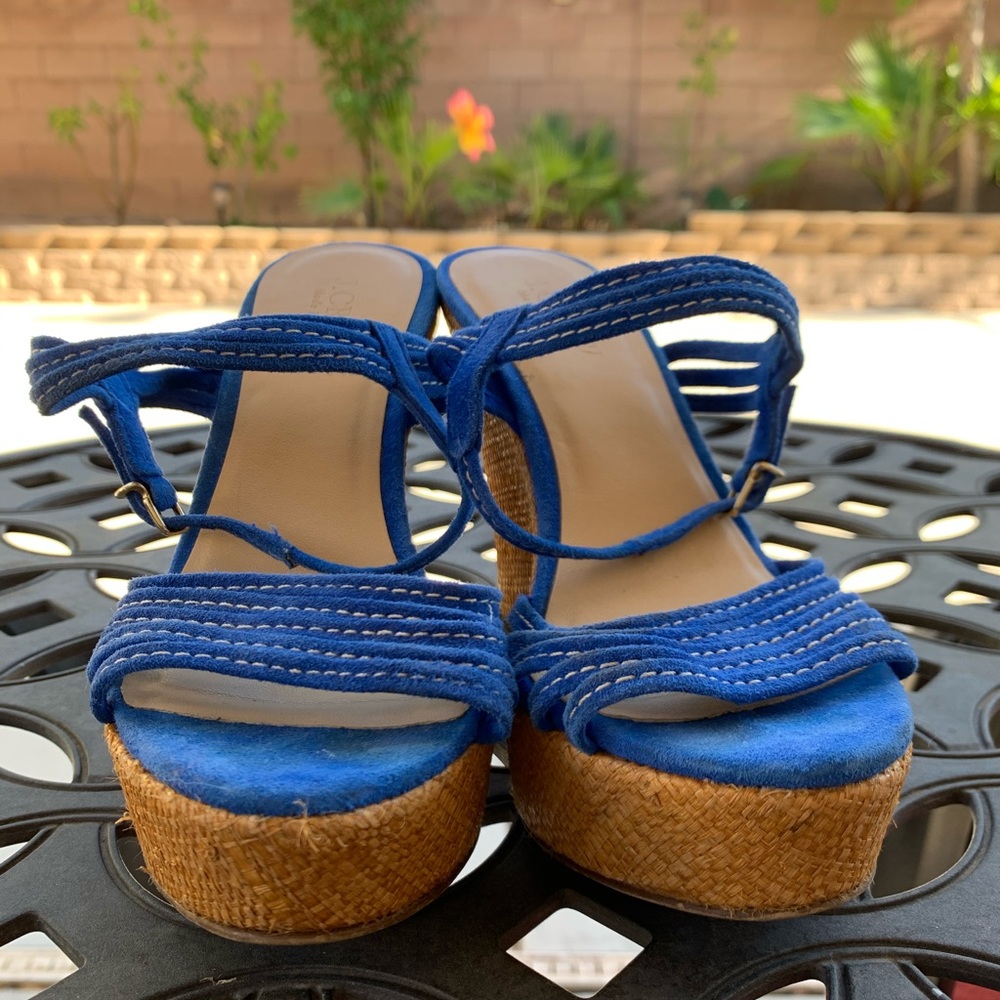 J Crew suede platform/wedges